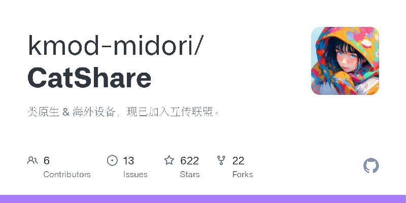 GitHub - kmod-midori/CatShare: 类原生 & 海外设备，现已加入互传联盟。