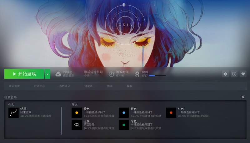 好玩😭😭😭游戏名叫 GRIS虽然没有全成就