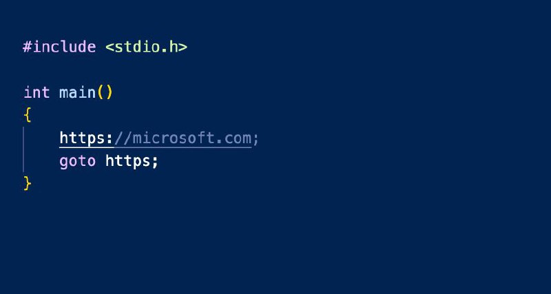神秘 C 语言解释一下 // 是注释，所以相当于 while(1);