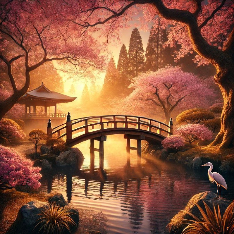 不同模型的图像生成效果😶‍🌫️Prompt:A serene Japanese garden at sunset, featuring a traditional wooden bridge over a tranquil koi pond, surrounded by vibrant cherry blossom trees in full bloom, with soft pink petals gently falling to the ground, and a lone heron standing gracefully by the water's edge. The scene should have a dreamy, ethereal quality with warm golden light and a slight mist in the air, rendered in ultra-high detail with realistic textures and natural colors.Midjourney prompt extensions:landscape,Front view,Sun light, <prompt> --q 0.5 --s 100  --v 6.1 --ar 1:1P1: xAI GrokP2: ​OpenAI DALL·EP3: OpenAI GPT-4oP4: ​Google ImagenP5: Midjourney👇评论区投票😉不同模型的图像生成效果😶‍🌫️Prompt:A serene Japanese garden at sunset, featuring a traditional wooden bridge over a tranquil koi pond, surrounded by vibrant cherry blossom trees in full bloom, with soft pink petals gently falling to the ground, and a lone heron standing gracefully by the water's edge. The scene should have a dreamy, ethereal quality with warm golden light and a slight mist in the air, rendered in ultra-high detail with realistic textures and natural colors.Midjourney prompt extensions:landscape,Front view,Sun light, <prompt> --q 0.5 --s 100  --v 6.1 --ar 1:1P1: xAI GrokP2: ​OpenAI DALL·EP3: OpenAI GPT-4oP4: ​Google ImagenP5: Midjourney👇评论区投票😉