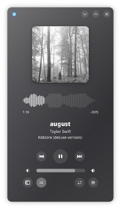 Amberol 似乎是 Linux 上我见过最好看的播放器呢😋Amberol 似乎是 Linux 上我见过最好看的播放器呢😋